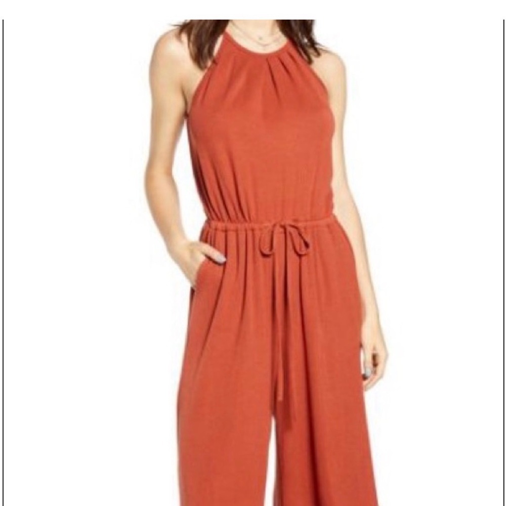 All in Favor Terracotta Jumpsuit